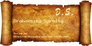 Drahovszky Sarolta névjegykártya