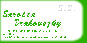 sarolta drahovszky business card